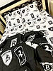 Постільна білизна бязь 2х спальне сімейне чорно-біле, фото 7