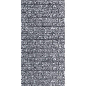 Самоклеюча 3D панель під срібну цеглу в рулоні 3080x700x3мм (R017-3) SW-00001445