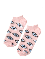 Носки с принтом розовые с глазами Style р40-45 m082