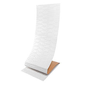 Самоклеюча 3D панель 19600x700x5мм Біла Кладка SW-00001335