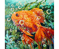 Схема для вишивання бісером POINT ART Золота рибка, розмір 25х25 см, арт. 1248