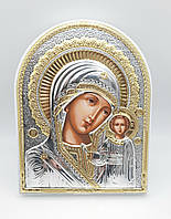 Срібна ікона "Богородиця з Ісусом"