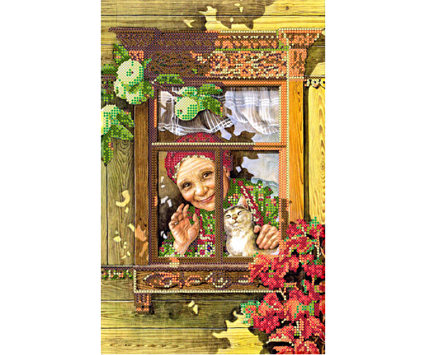 Схема для вишивання бісером Бабуся, розмір 19х30 см, арт. 1263, фото 1