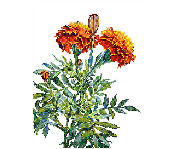 Схема для вишивання бісером POINT ART Осінні чорнобривці, розмір 20х26 см, арт. 1954, фото 1