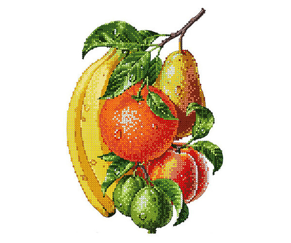 Схема для вишивання бісером POINT ART Фрукти з бананом, розмір 20х28 см, арт. 1972, фото 1