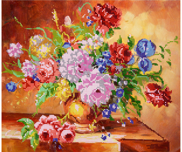 Схема для вишивання бісером POINT ART Строкатий букетик, розмір 33х28 см, арт. 1429, фото 1