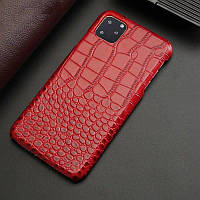 Чехол бампер для Samsung Galaxy S22 Ultra Anomaly Crocodile Style Red (Красный)