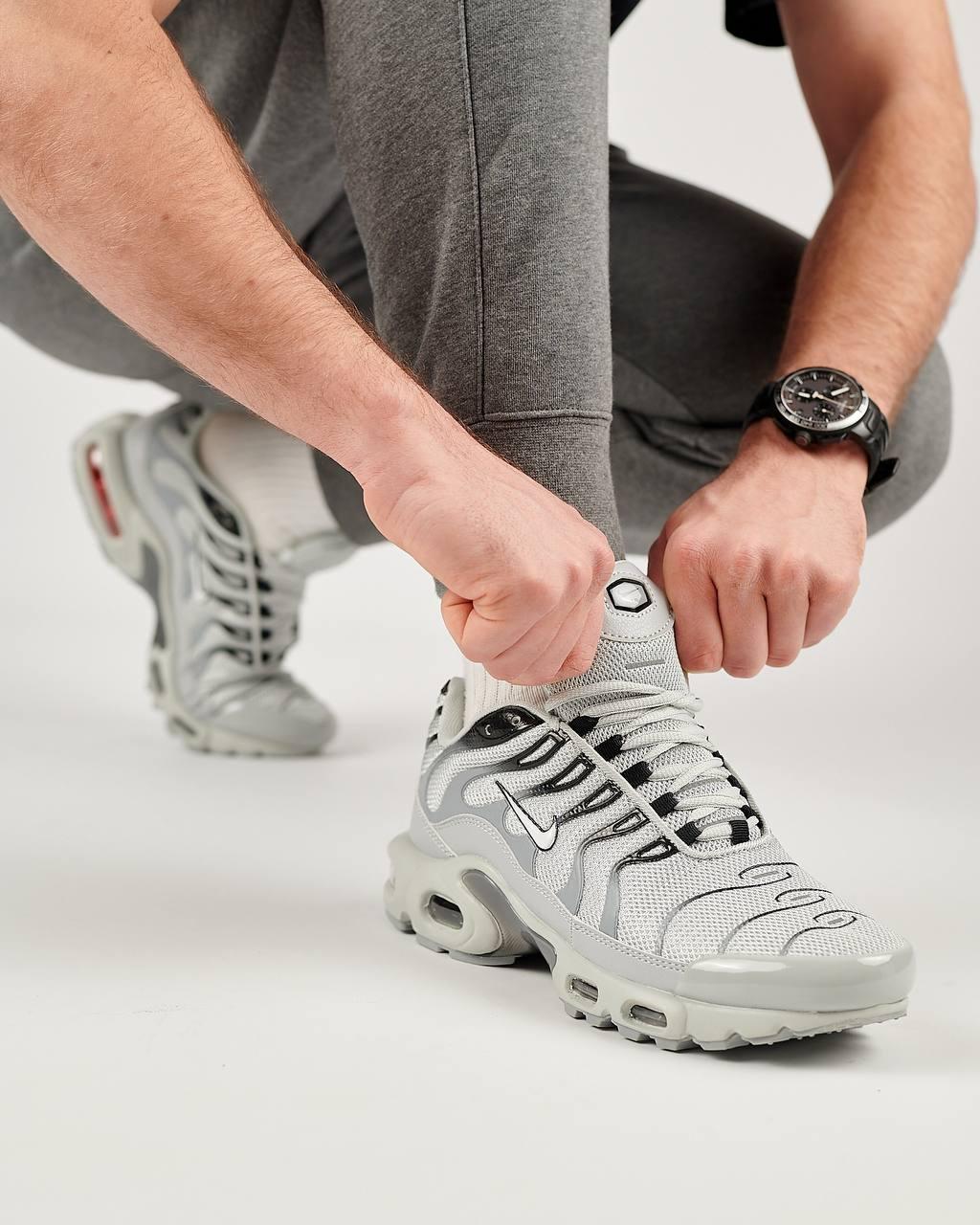 Чоловічі кросівки Nike Air Max All Gray Black, чоловічі текстильні кеди Найк сірі, Чоловіче взуття