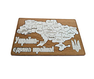 Пазл Мапа України 20*12,5 см., фото 1
