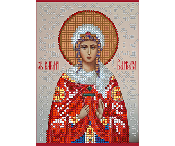 Схема для вишивання бісером POINT ART Св. Варвара, розмір 10х14 см, арт. 1105, фото 1