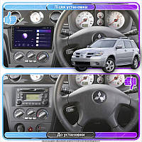 Lb Штатна магнітола в машину для Mitsubishi Outlander Right wheel 2003-2006 екран 9" 1/16Gb Wi-Fi GPS Base