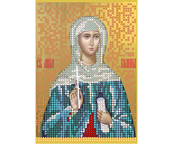 Схема для вишивання бісером POINT ART Св. Галина, розмір 10х14 см, арт. 1108, фото 1