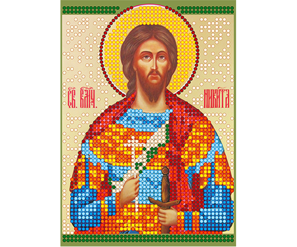 Схема для вишивання бісером POINT ART Св. Микита, розмір 10х14 см, арт. 1116, фото 1