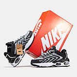 Чоловічі / жіночі кросівки Nike Air Max TW Black White, унісекс чорно-білі шкіряні кросівки найк аір макс тв аїр, фото 4