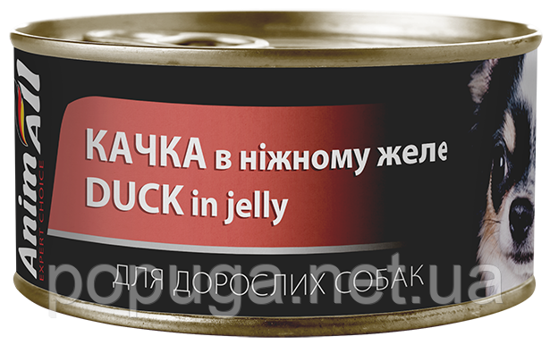 AnimAll Duck in jelly вологий корм для собак КАЧКА в желе, 85г