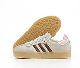 Жіночі кросівки Adidas Samba “Putty Mauve”, бежеві кросівки адідас самба паті мауве, фото 2