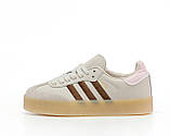 Жіночі кросівки Adidas Samba “Putty Mauve”, бежеві кросівки адідас самба паті мауве, фото 7