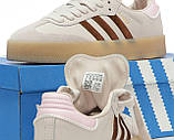 Жіночі кросівки Adidas Samba “Putty Mauve”, бежеві кросівки адідас самба паті мауве, фото 9