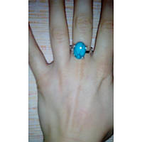 Жіноче кільце з бірюзою в серебрі