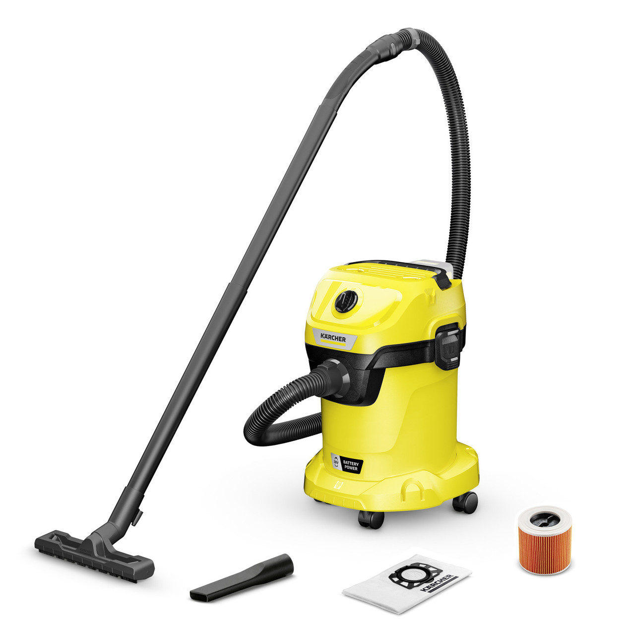 Акумуляторний господарський пилосос WD 3-18 Karcher 1.628-550.0, фото 1