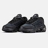 Чоловічі кросівки Nike Air Max TW Black, чорні шкіряні кросівки найк аір макс тв аїр, фото 2