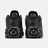 Чоловічі кросівки Nike Air Max TW Black, чорні шкіряні кросівки найк аір макс тв аїр, фото 6