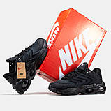 Чоловічі кросівки Nike Air Max TW Black, чорні шкіряні кросівки найк аір макс тв аїр, фото 4