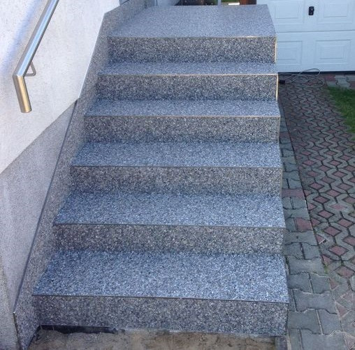 Изготовление наружной лестницы из серого камня - фото 1 - id-p2087540853