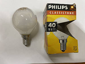Лампа Philips 230v 40w P45 матова, цоколь Е14 (кулька люстра)