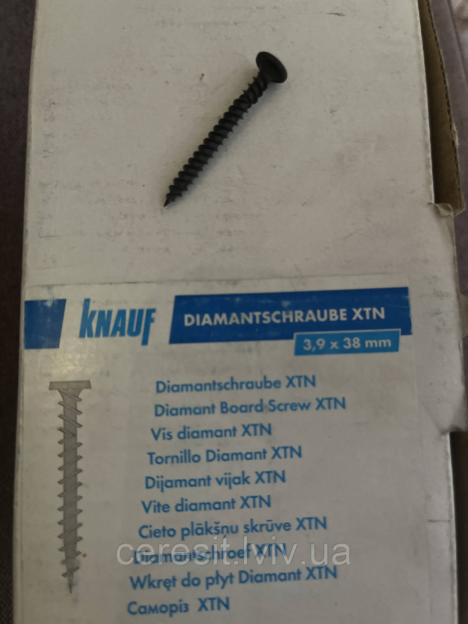 Самонаріз КНАУФ для кріплення плит Diamant/Титан  XTN 3.9 х 38 мм 1000шт