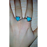Женское кольцо с бирюзой в серебре