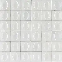 Плитка стінова R8GS Gleeze Bianco Egg STR 100x100x12,5 Ragno