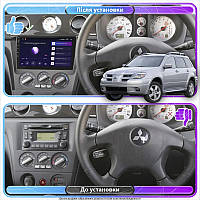 Lb Штатна магнітола в машину для Mitsubishi Outlander Right wheel 2003-2006 екран 9" 4/64Gb 4G Wi-Fi GPS Top