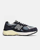 Жіночі Кросівки New Balance 990TE3 Blue Black / Нью Беланс 990ТЕ3 Сині з Чорним, фото 3