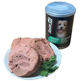 AnimAll Rabbit & Rabbit Liver вологий корм для собак КРОЛИК та ПЕЧІНКА КРОЛИКА, 375г
