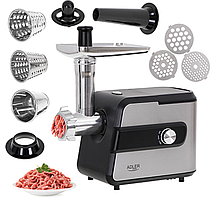 М'ясорубка №5 з подрібнювачем Adler Ad 4813 насадка для ковбаси та Кеббе