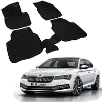 Коврики в салон для Skoda SuperB (08-) box полиуретановые 216040401