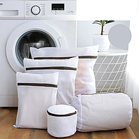 Набір мішечків для дбайливого прання речей 5 шт. Білий