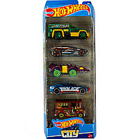 Hot Wheels Подарочный набор машинок из 5-ти штук HTV39 City 5 cars