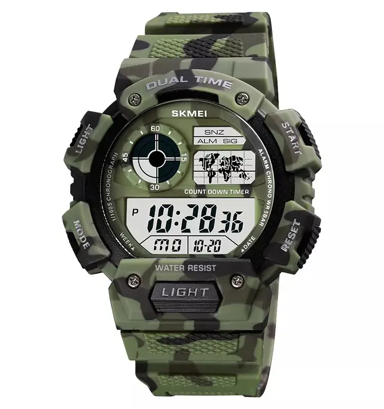 Спортивний чоловічий наручний годинник Skmei 1723 (Камуфляж)