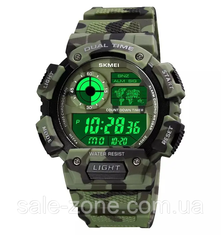 Спортивные мужские наручные часы Skmei 1723 (Камуфляж) - фото 2 - id-p2087550261