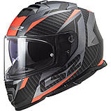 Мотошолом LS2 FF800 Storm 2 Racer Black Orange   ECE2206, фото 2