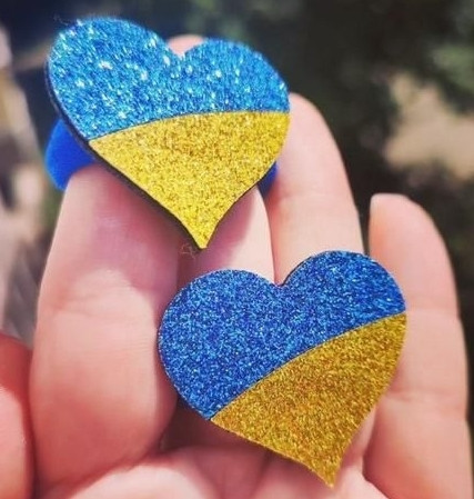 Резиночки або заколочки серце України українське