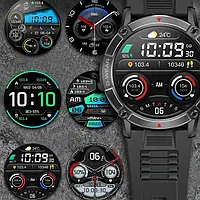 Смарт-часы Modfit Expedition Compass Black, круглые, защита от воды и пыли, AMOLED дисплей, Device Clock