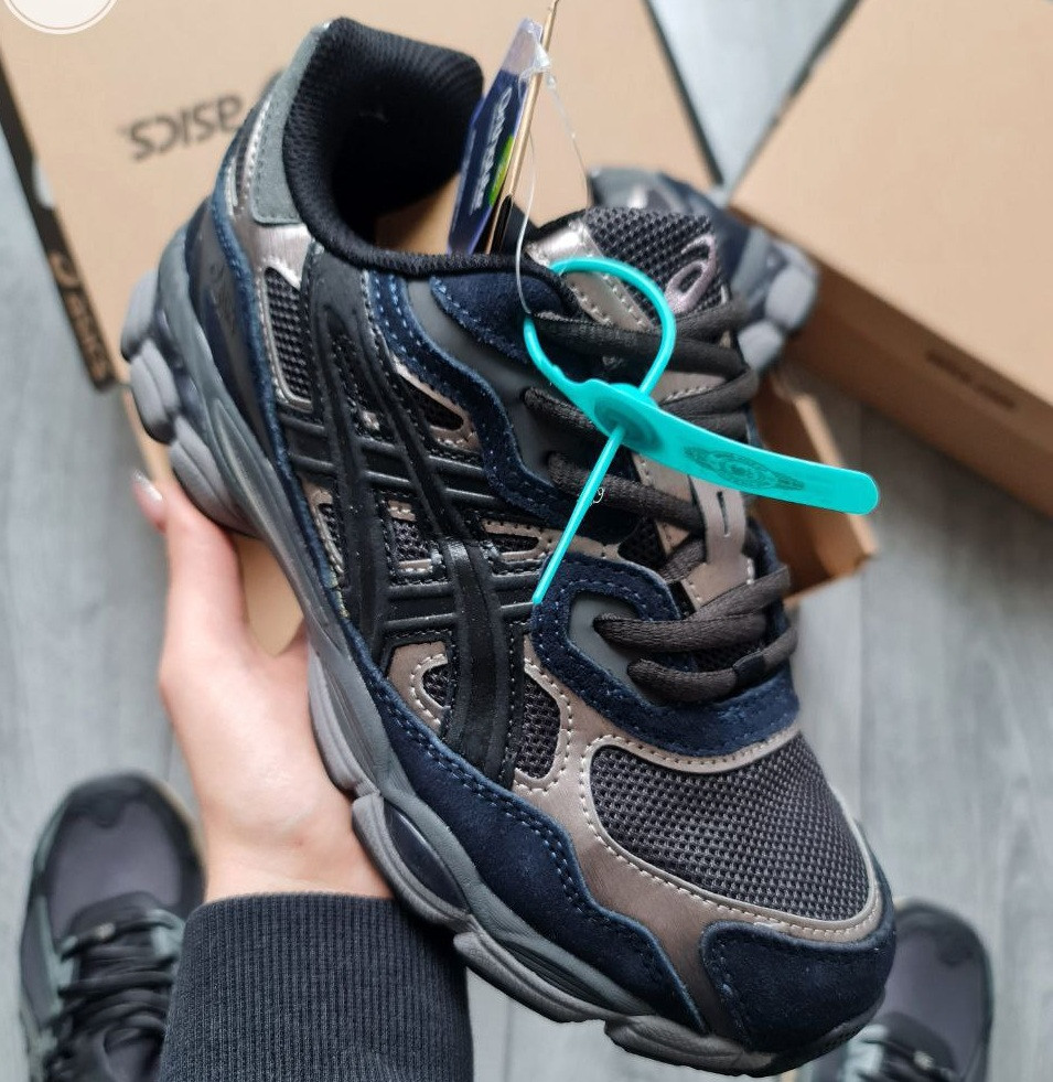 Чоловічі кросівки Asics Gel NYC Dark Blue весна осінь літо демісезонний (сині). Живе фото, фото 1