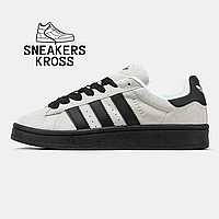 Женские кроссовки Adidas Campus Grey Black, Кеды Адидас Кампус серые, Originals campus 00s cloud