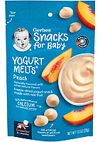 Йогуртовые конфеты для детей Gerber Yogurt Melts персик от 8 месяцев, 28 г