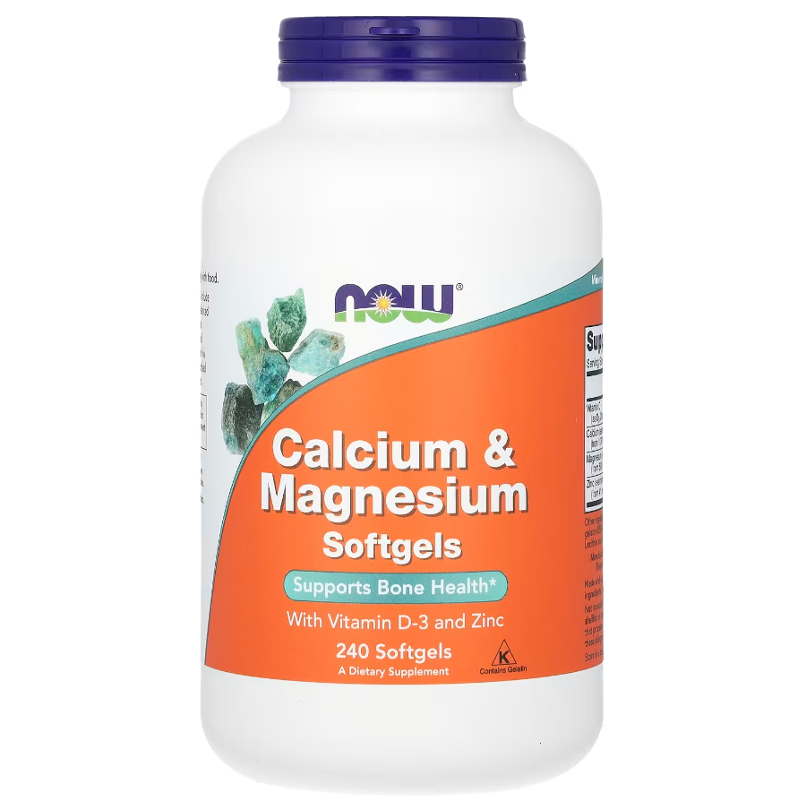 Calcium & Magnesium with Vitamin D-3 and Zinc Now Foods 240 капсул, фото 1