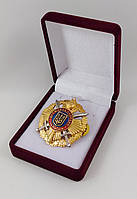 Футляр классический для наград, медалей, орденов, монет, значков бордовый бархатный 804-2