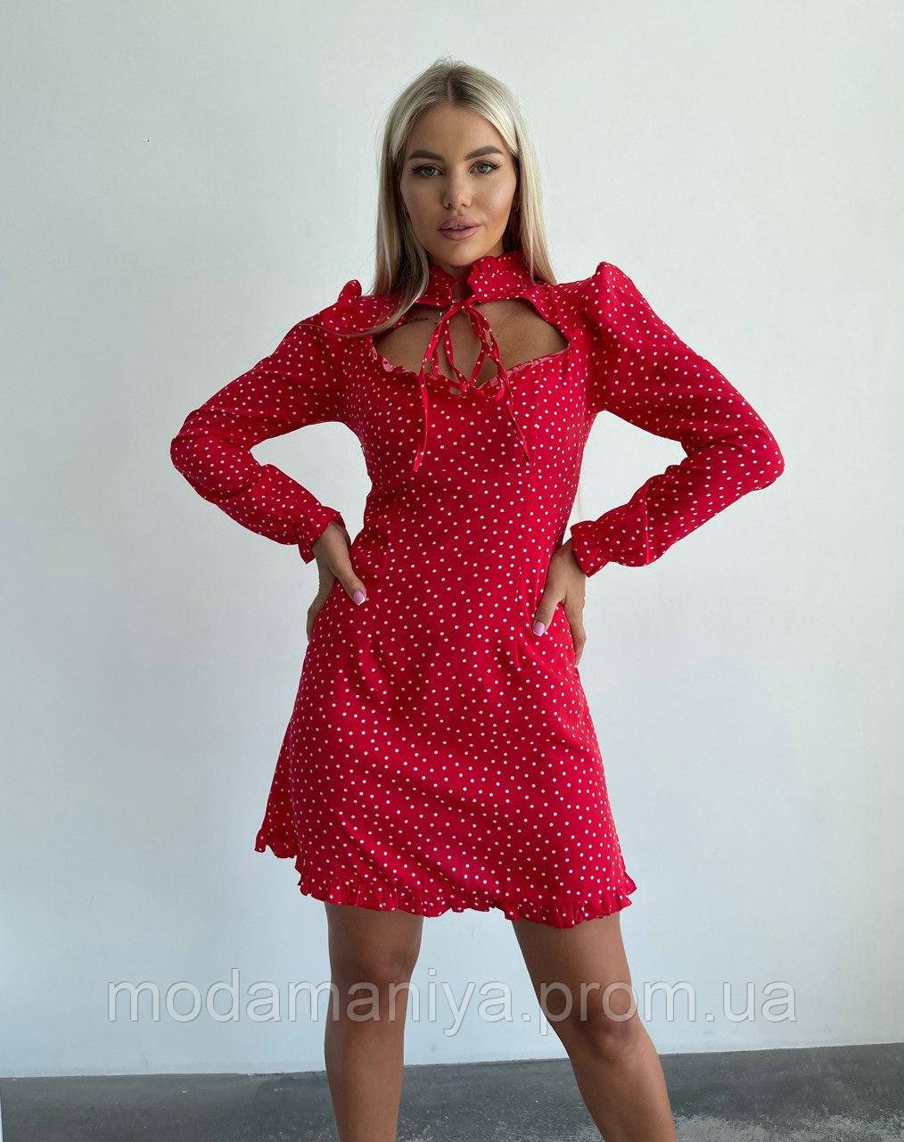 Женское стильное платье Софт принт - фото 5 - id-p2087555526